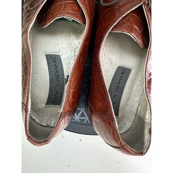 Stacy Adams Mens Oxford Dress Shoes Brown Faux Alligator Tassel Lace Up 9.5 main image 4